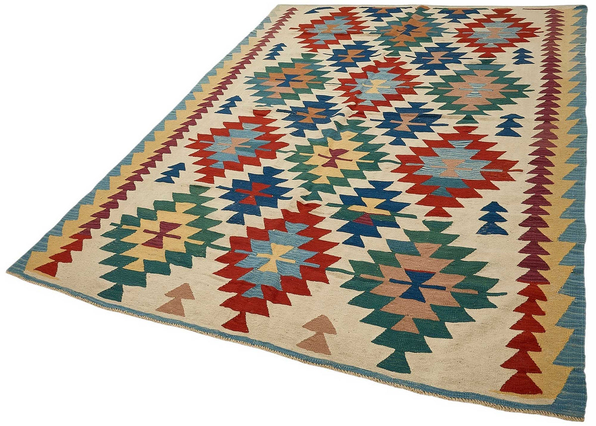 6x10 Handwoven Turkish Kilim Rug - 50531
