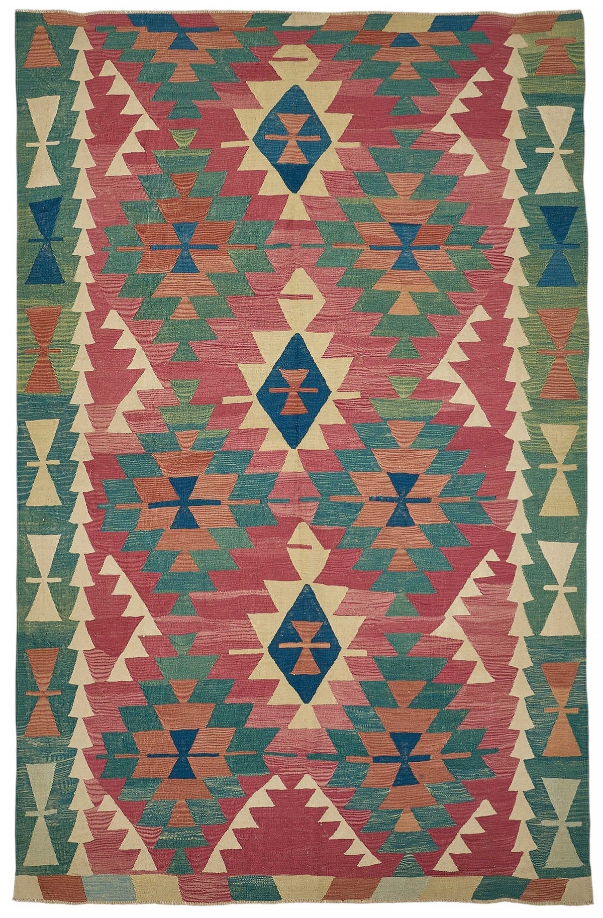7x7 Handwoven Turkish Kilim Rug - 50532