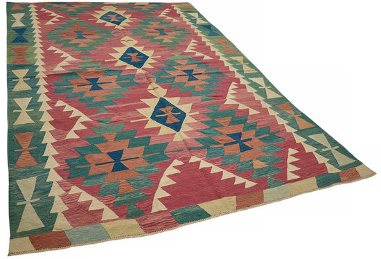 7x7 Handwoven Turkish Kilim Rug - 50532