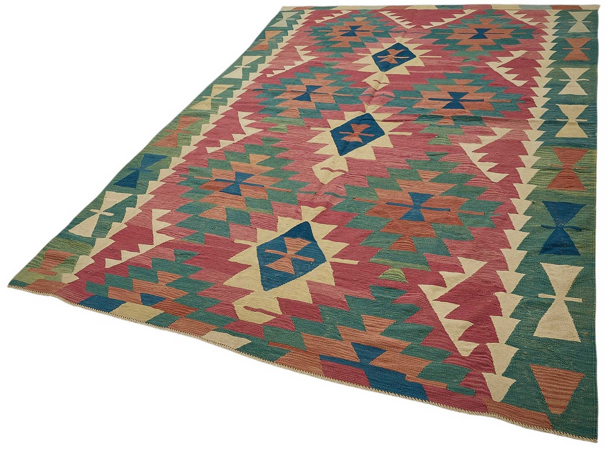 7x7 Handwoven Turkish Kilim Rug - 50532
