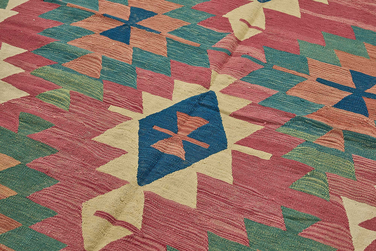 7x7 Handwoven Turkish Kilim Rug - 50532