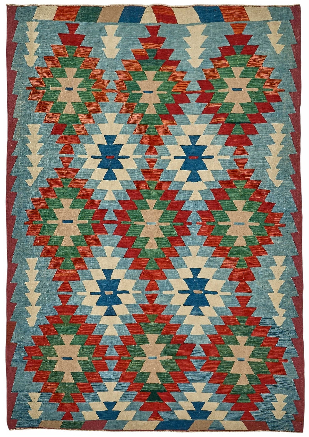 7x9 Handwoven Turkish Kilim Rug - 50534
