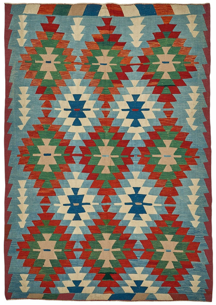 7x9 Handwoven Turkish Kilim Rug - 50534
