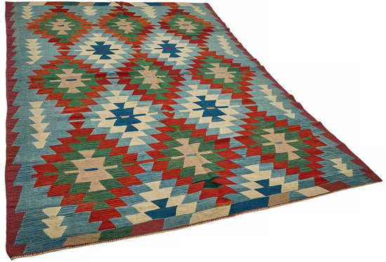 7x9 Handwoven Turkish Kilim Rug - 50534