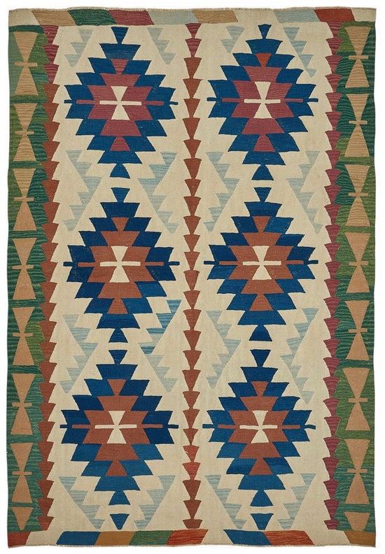 6x9 Handwoven Turkish Kilim Rug - 50535