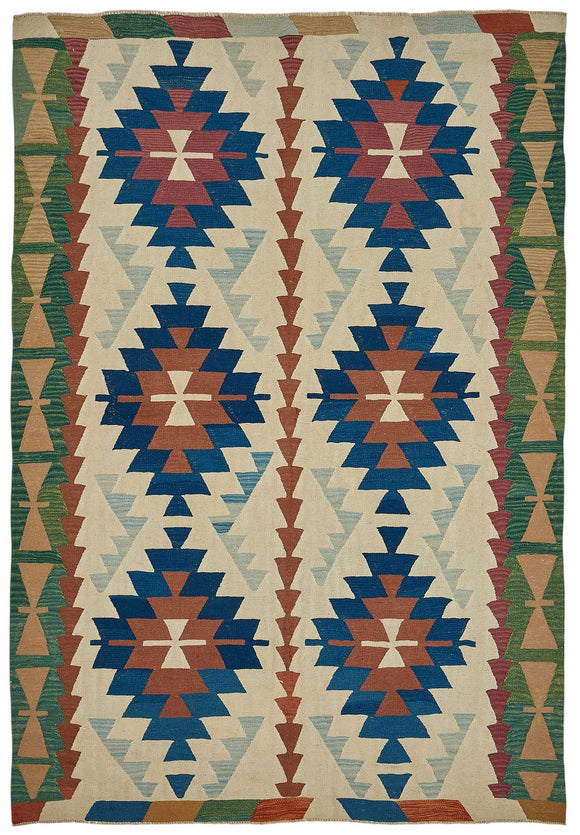 6x9 Handwoven Turkish Kilim Rug - 50535