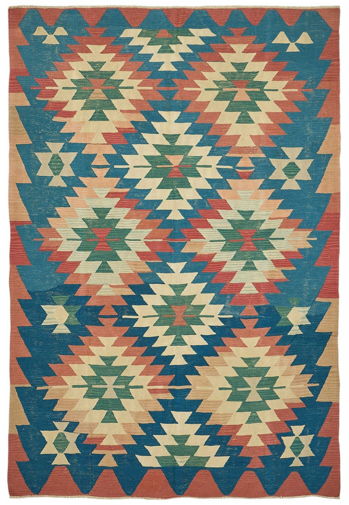 5x8 Handwoven Turkish Kilim Rug - 50536