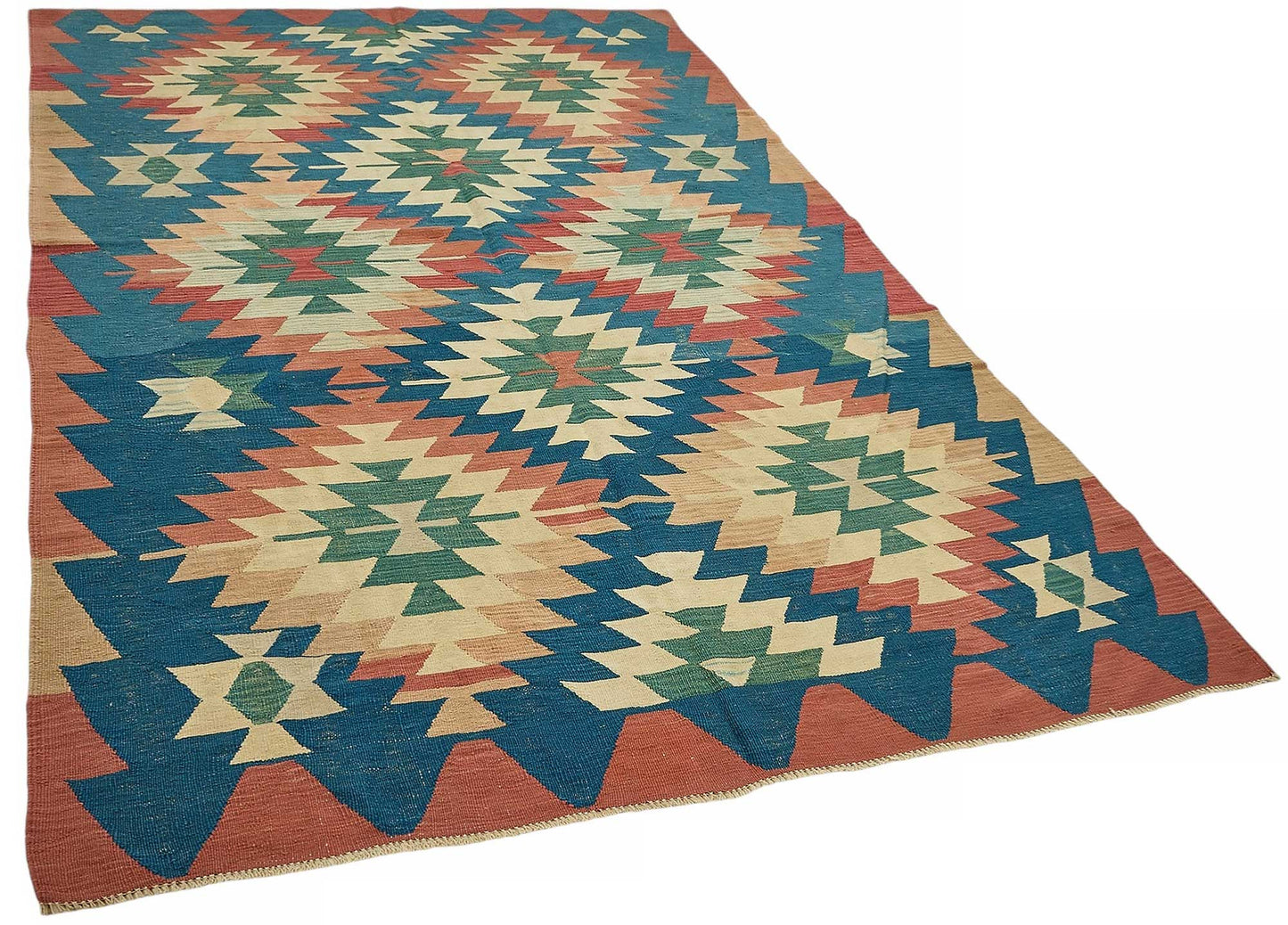 5x8 Handwoven Turkish Kilim Rug - 50536