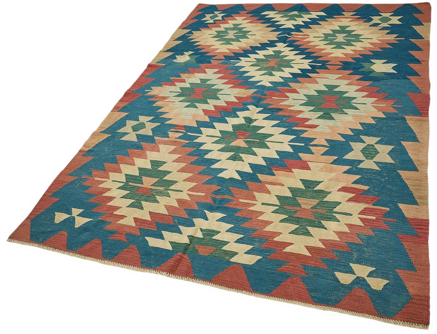 5x8 Handwoven Turkish Kilim Rug - 50536