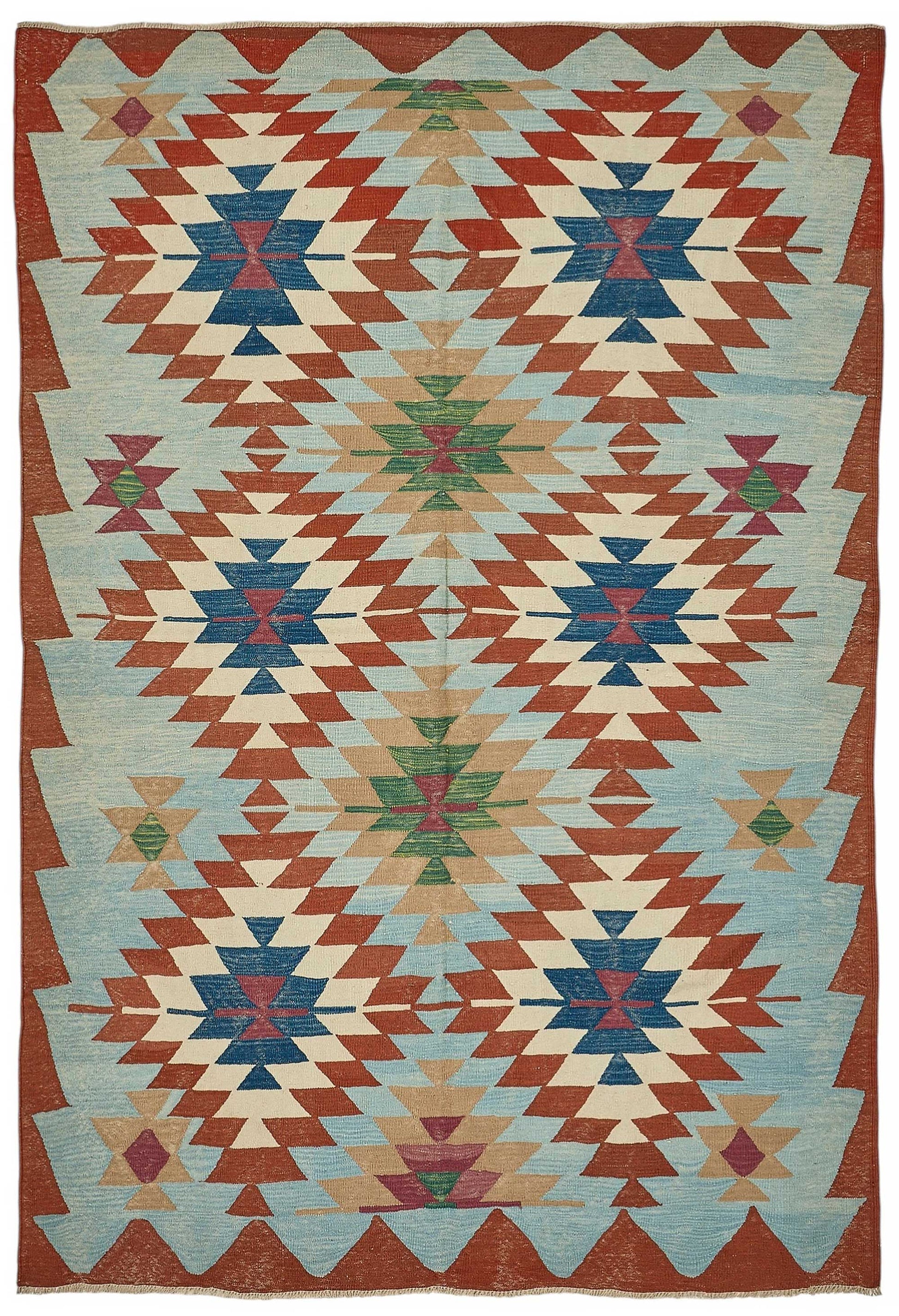 6x10 Handwoven Turkish Kilim Rug - 50538