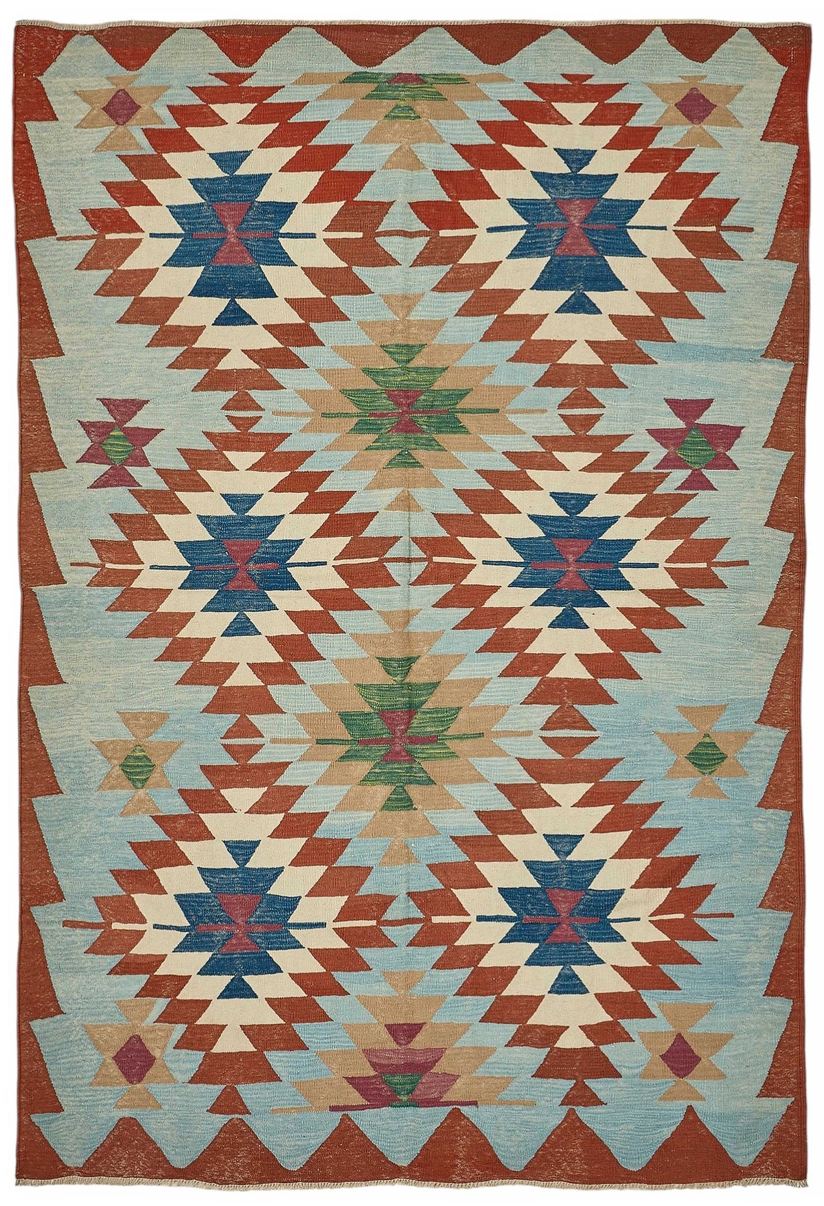 6x10 Handwoven Turkish Kilim Rug - 50538