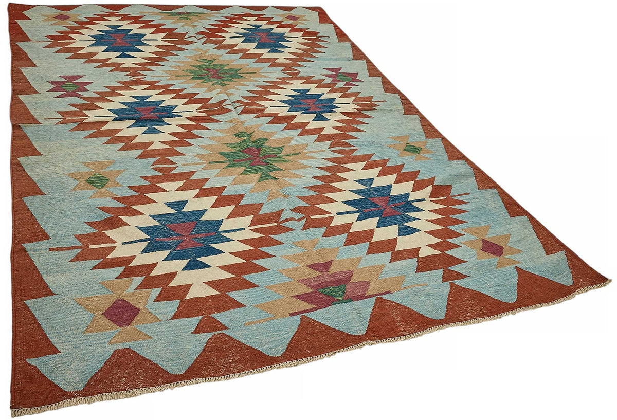 6x10 Handwoven Turkish Kilim Rug - 50538