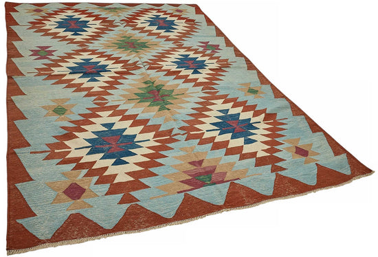 6x10 Handwoven Turkish Kilim Rug - 50538