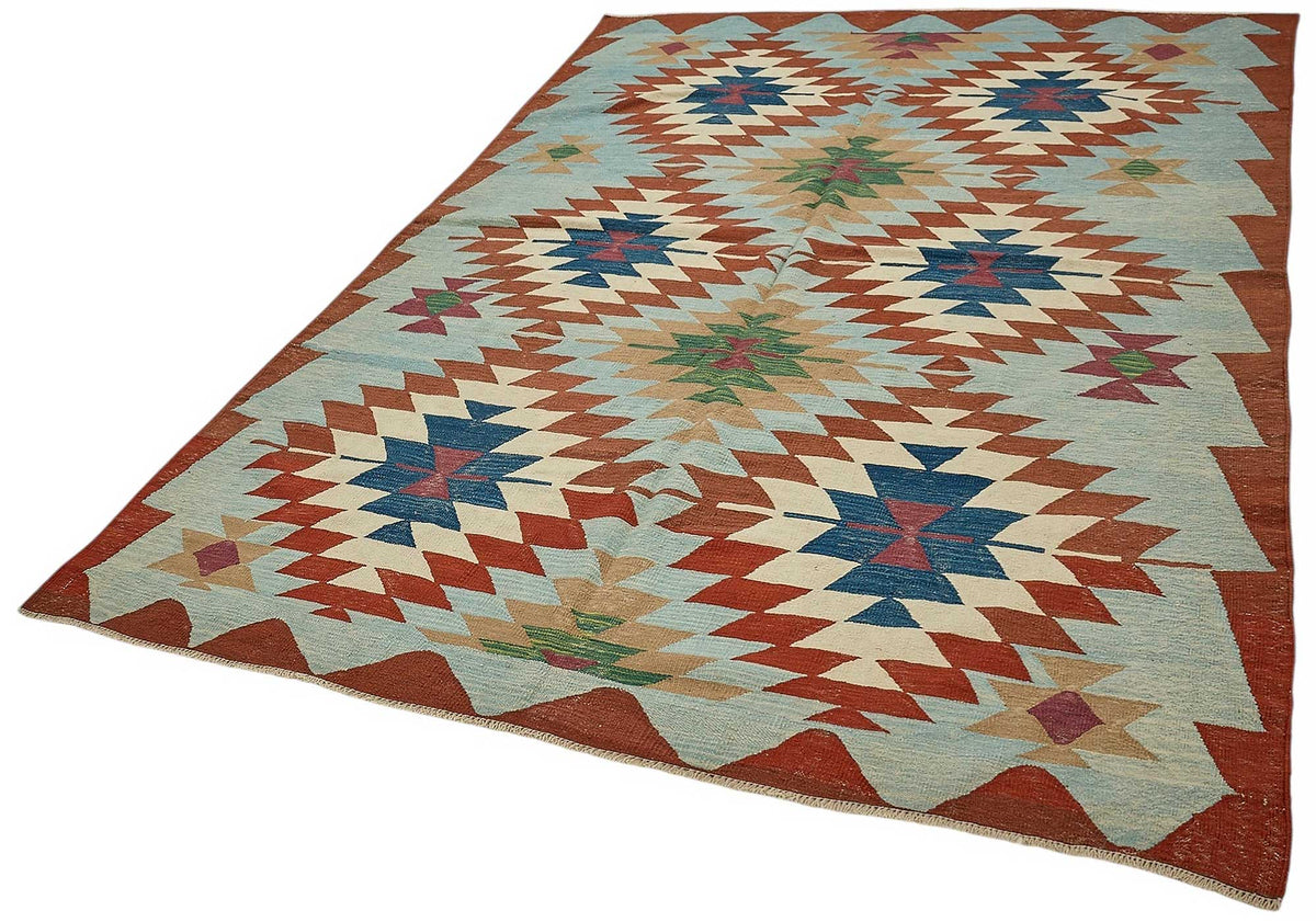 6x10 Handwoven Turkish Kilim Rug - 50538