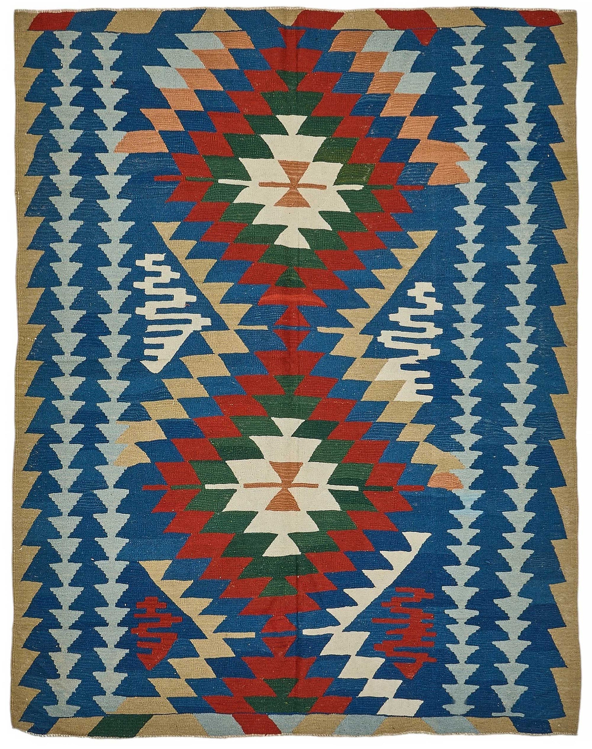 7x9 Handwoven Turkish Kilim Rug - 50539