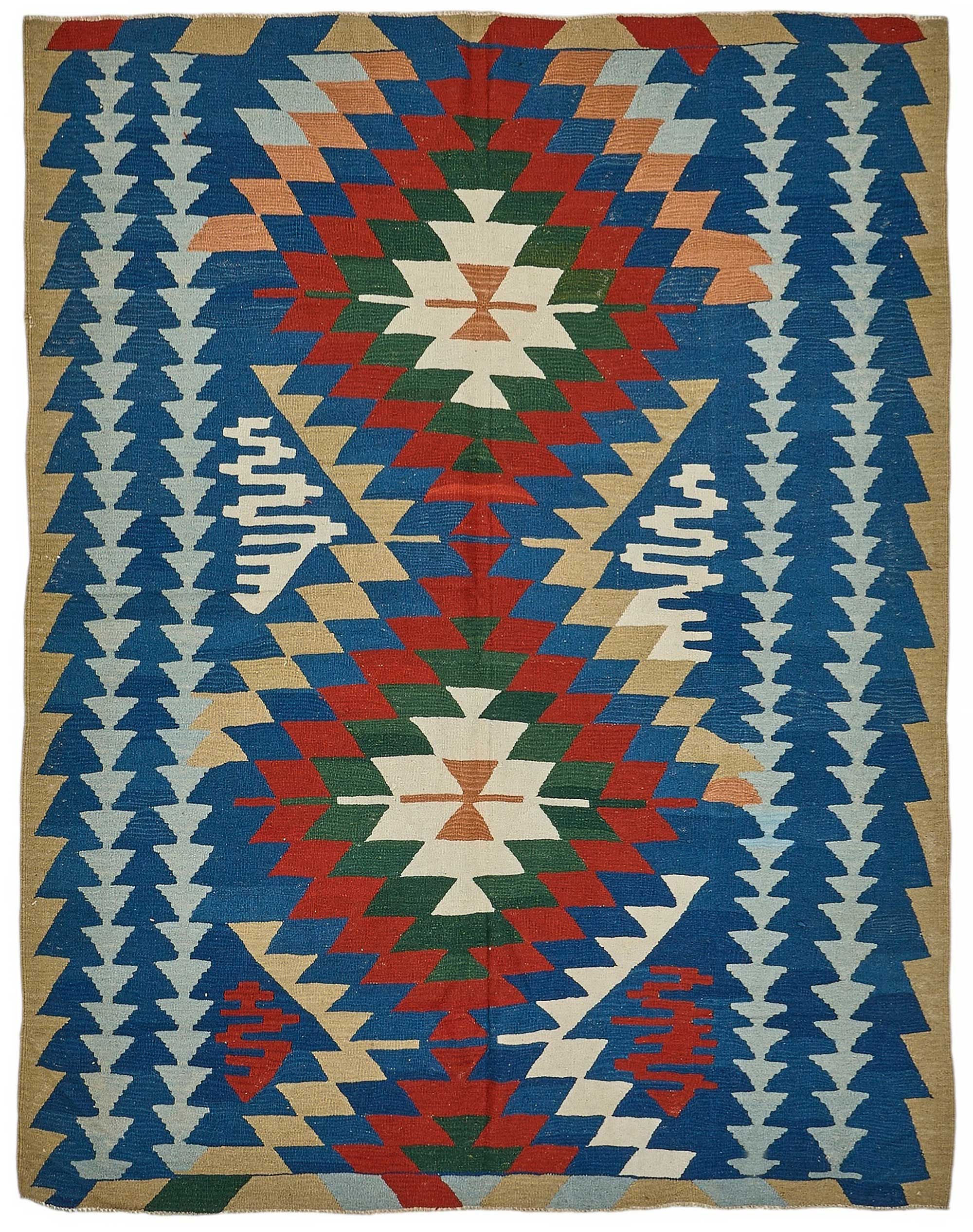 7x9 Handwoven Turkish Kilim Rug - 50539