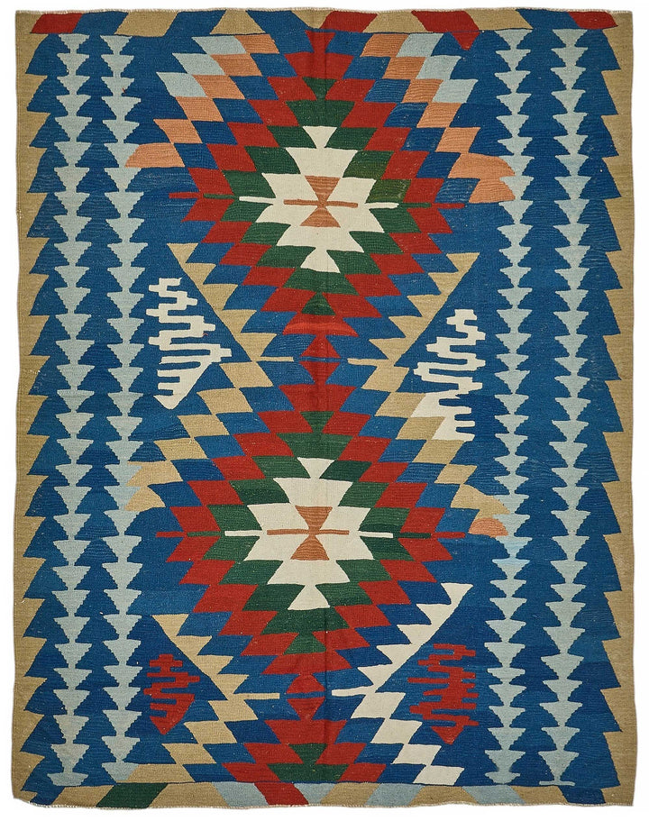 7x9 Handwoven Turkish Kilim Rug - 50539