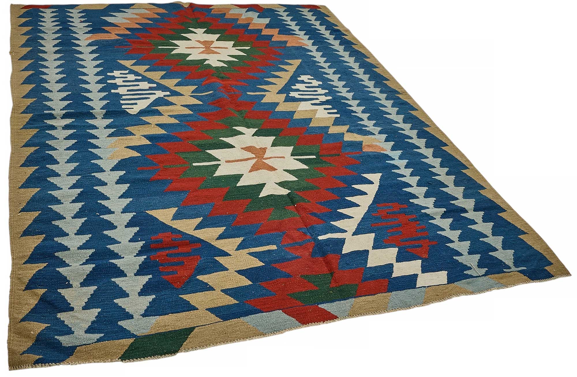 7x9 Handwoven Turkish Kilim Rug - 50539