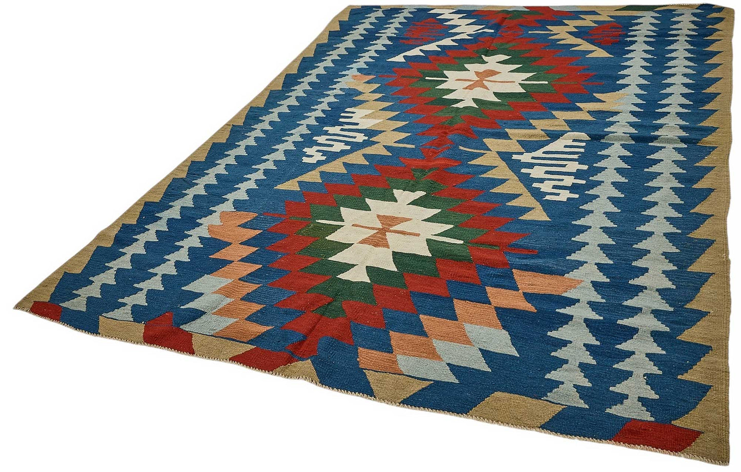 7x9 Handwoven Turkish Kilim Rug - 50539