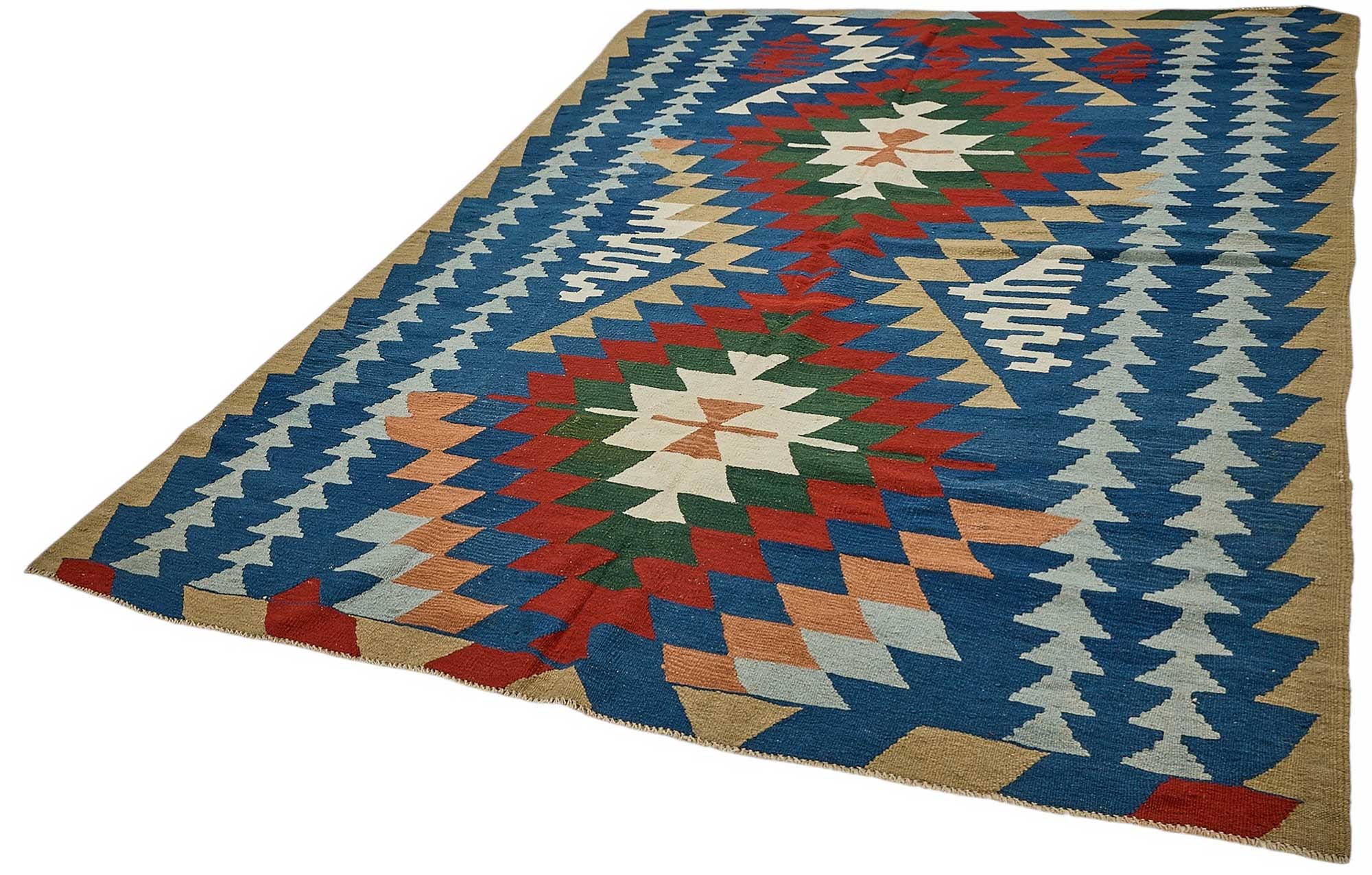 7x9 Handwoven Turkish Kilim Rug - 50539