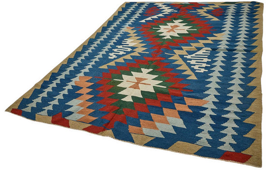 7x9 Handwoven Turkish Kilim Rug - 50539