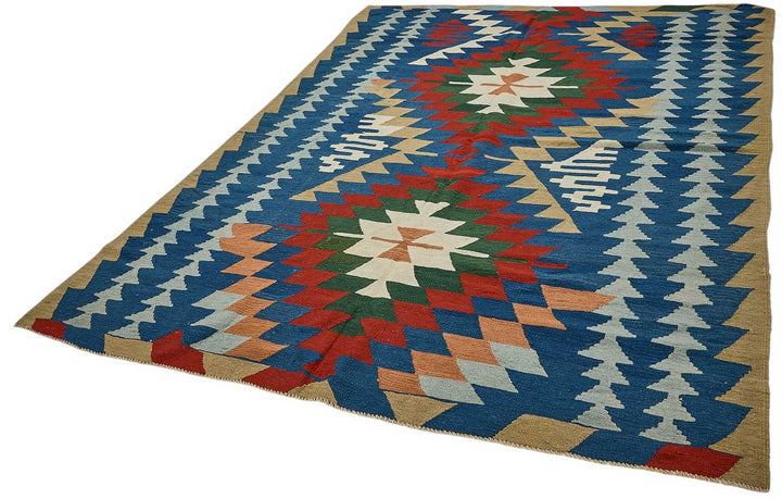7x9 Handwoven Turkish Kilim Rug - 50539