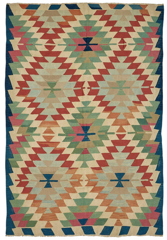 6x8 Handwoven Turkish Kilim Rug - 50540