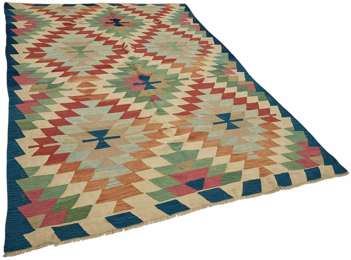 6x8 Handwoven Turkish Kilim Rug - 50540