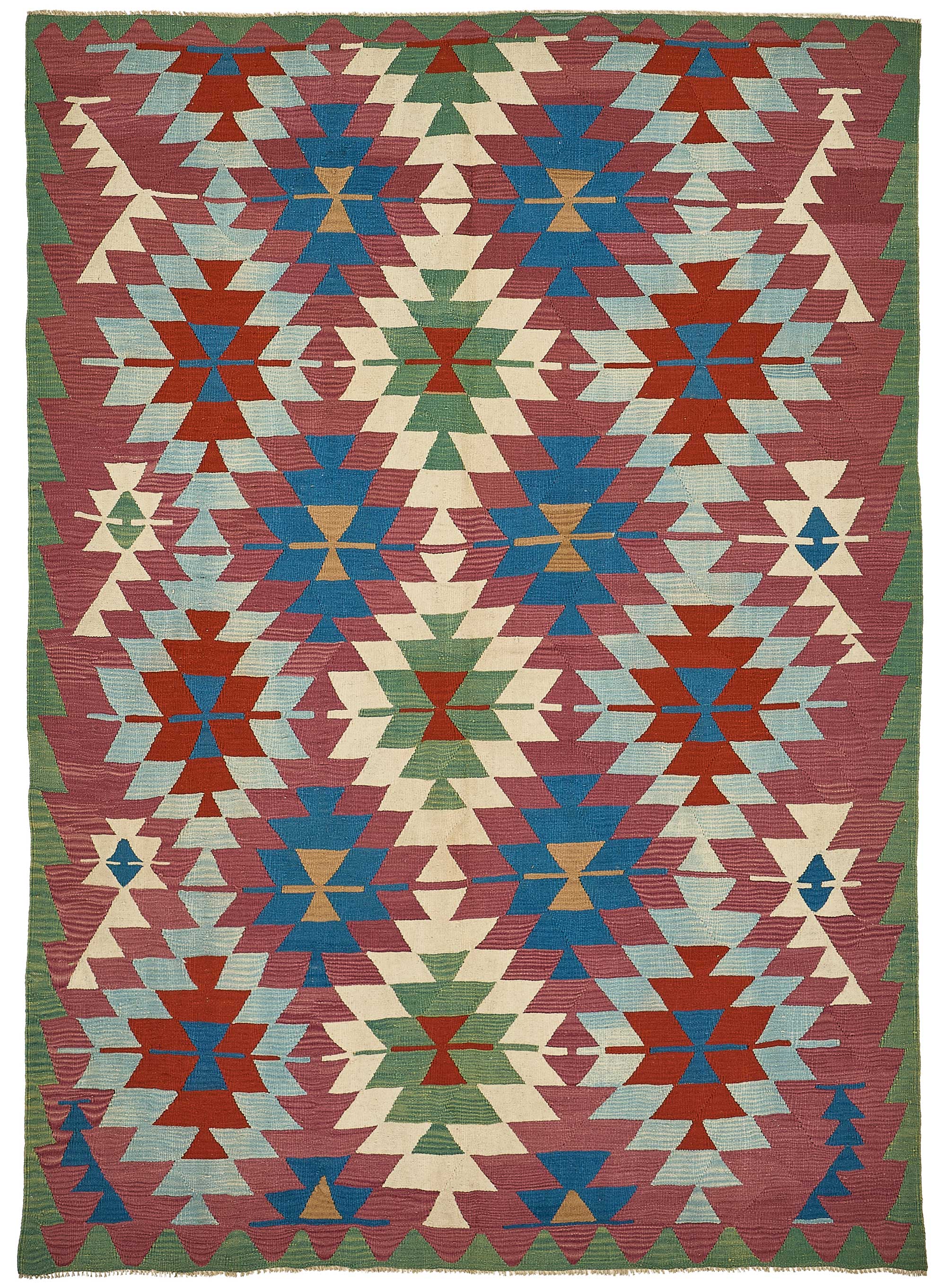 6x9 Handwoven Turkish Kilim Rug - 50544