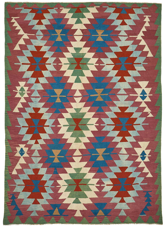6x9 Handwoven Turkish Kilim Rug - 50544