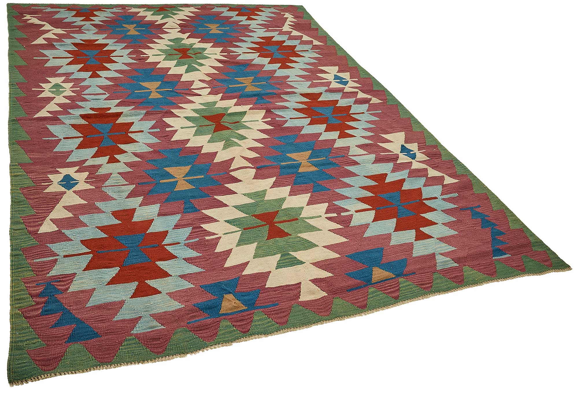 6x9 Handwoven Turkish Kilim Rug - 50544
