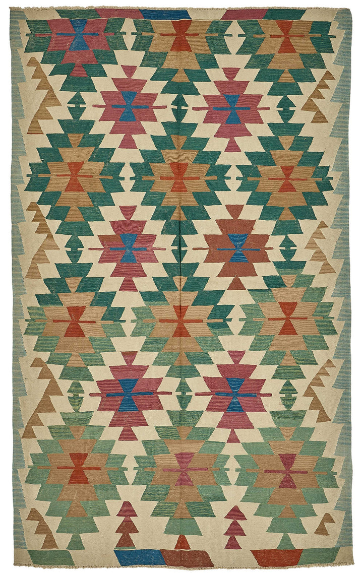 6x9 Handwoven Turkish Kilim Rug - 50545