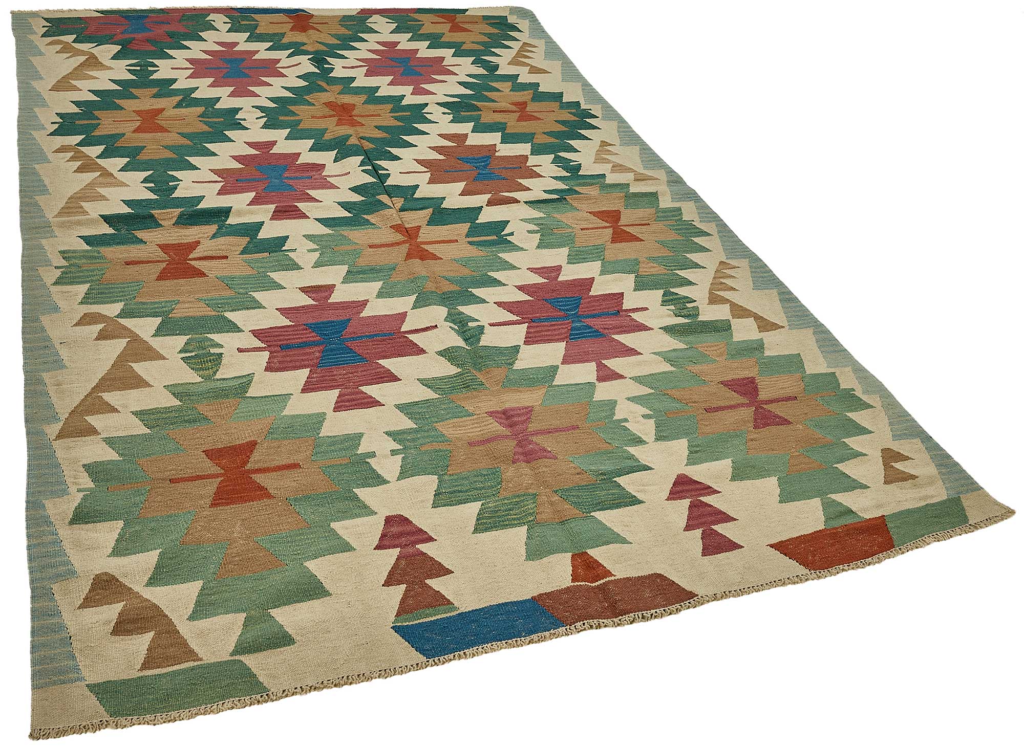 6x9 Handwoven Turkish Kilim Rug - 50545