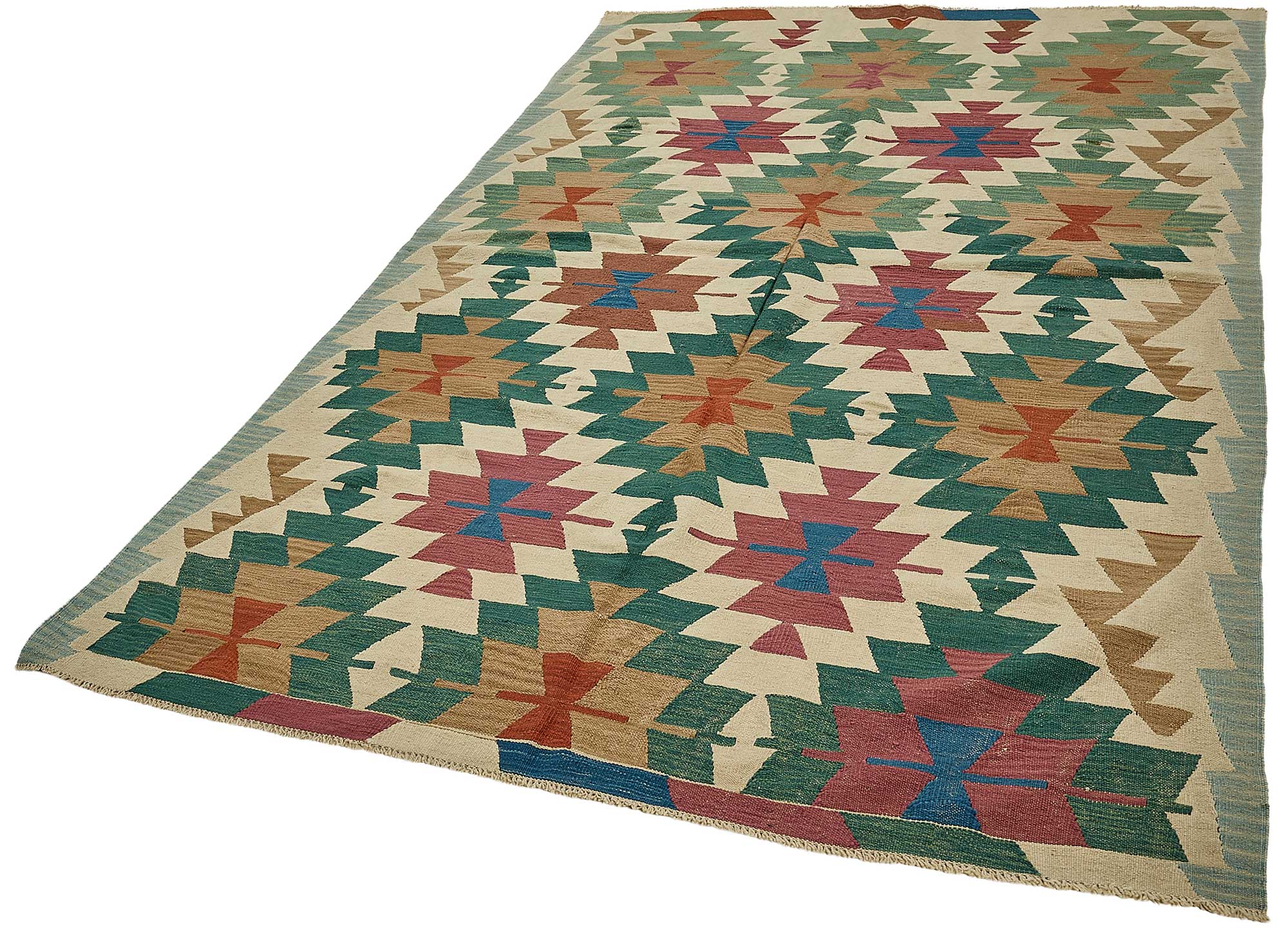 6x9 Handwoven Turkish Kilim Rug - 50545