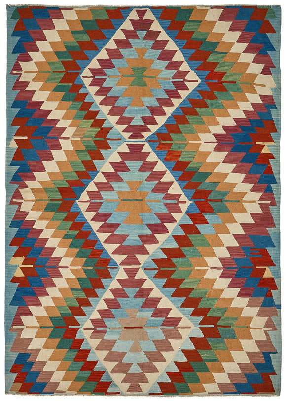 6x9 Handwoven Turkish Kilim Rug - 50547