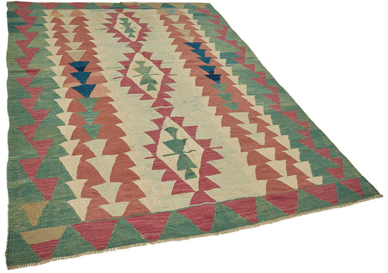 6x9 Handwoven Turkish Kilim Rug - 50548