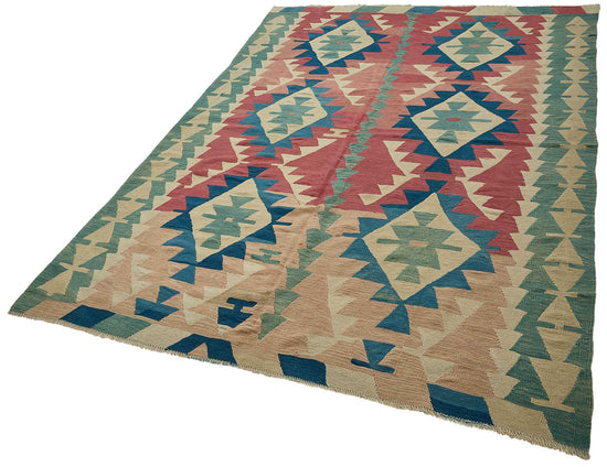 6x9 Handwoven Turkish Kilim Rug - 50549