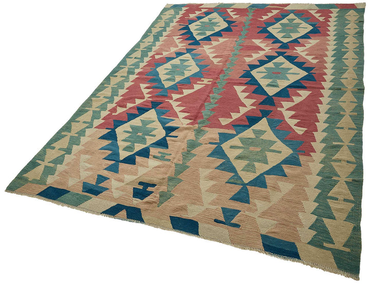6x9 Handwoven Turkish Kilim Rug - 50549