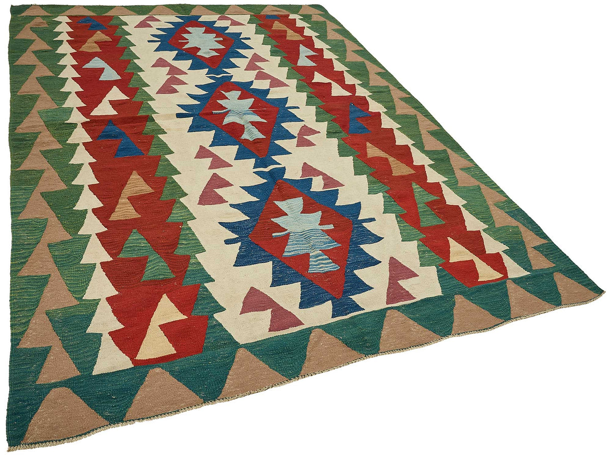 6x9 Handwoven Turkish Kilim Rug - 50551