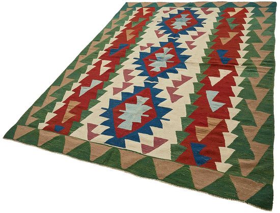 6x9 Handwoven Turkish Kilim Rug - 50551