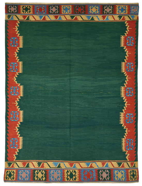 8x11 Handwoven Turkish Kilim Rug - 50552