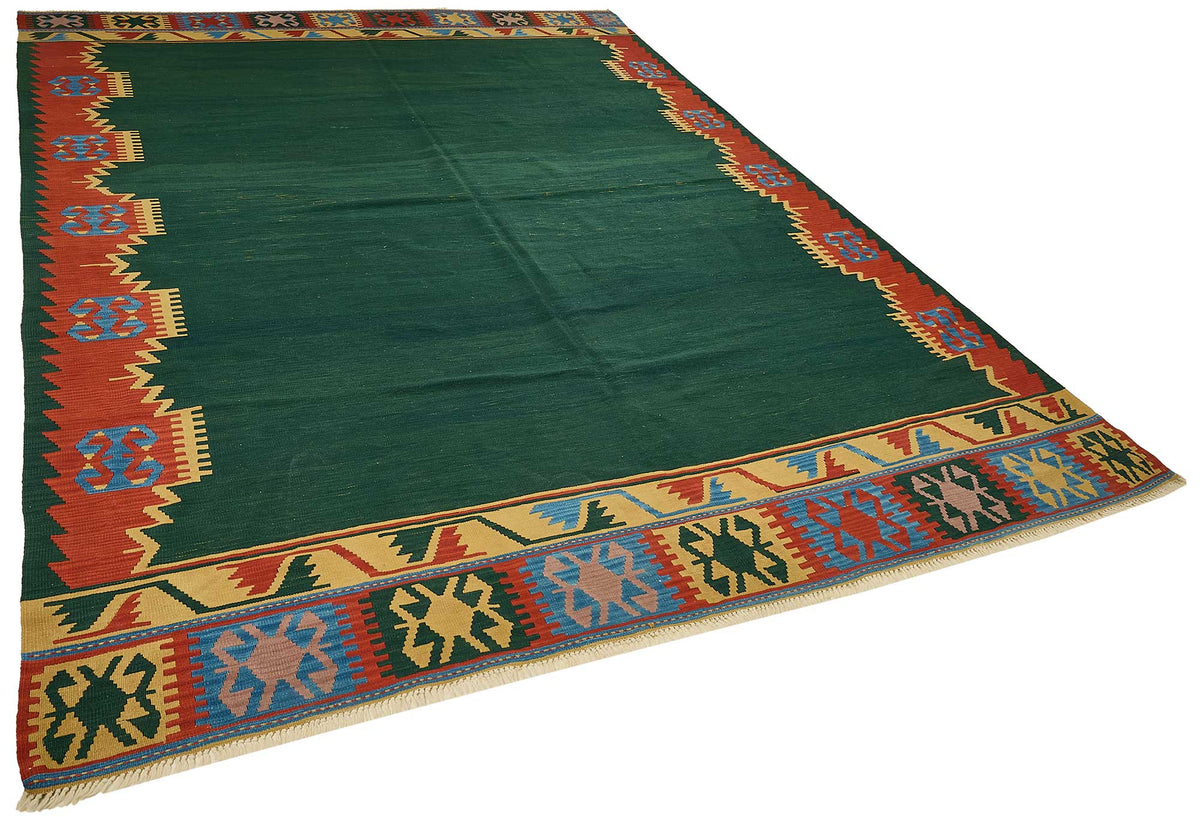 8x11 Handwoven Turkish Kilim Rug - 50552