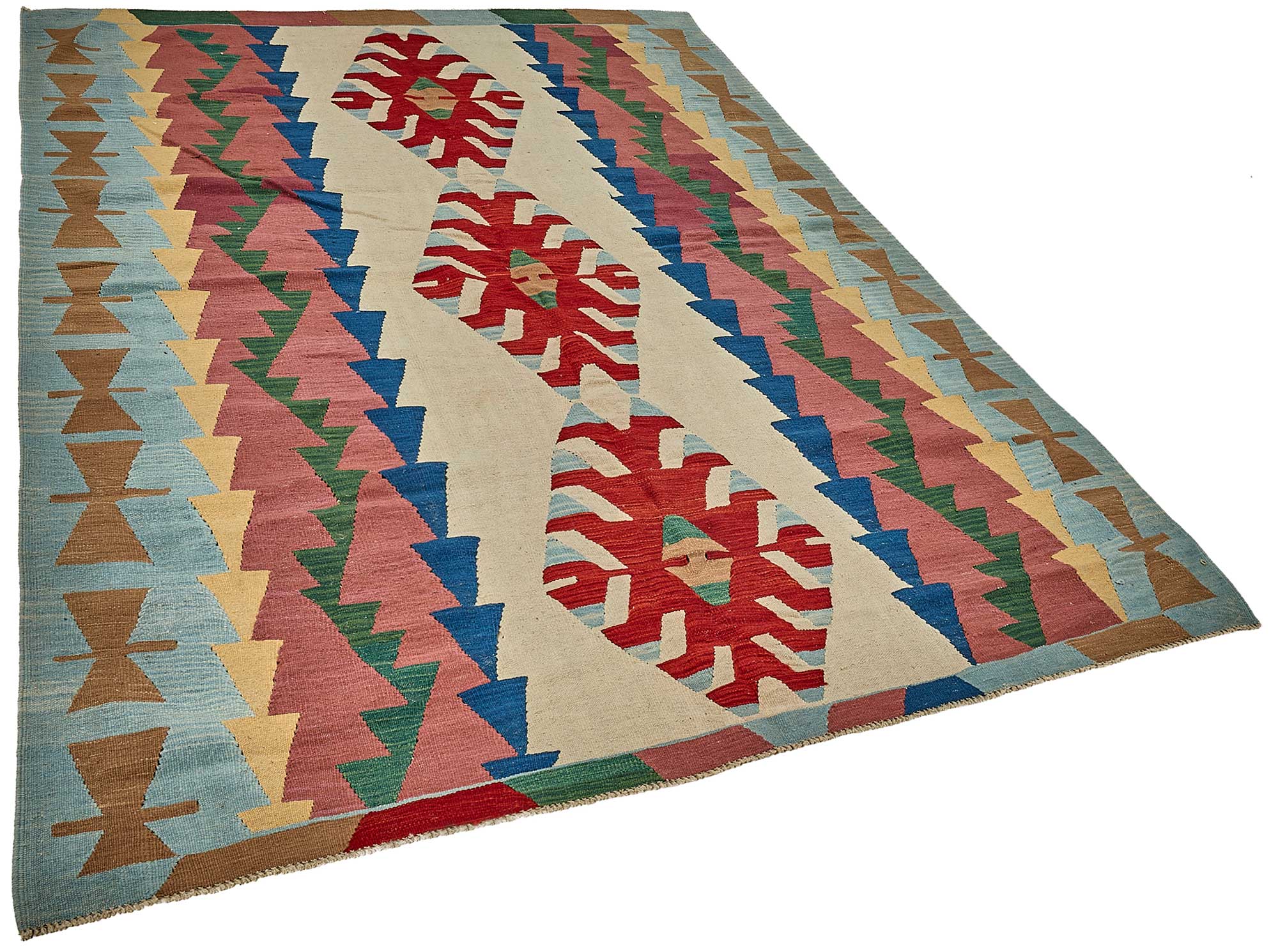 6x9 Handwoven Turkish Kilim Rug - 50554