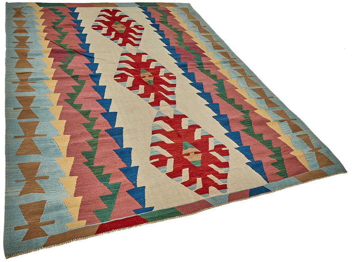 6x9 Handwoven Turkish Kilim Rug - 50554