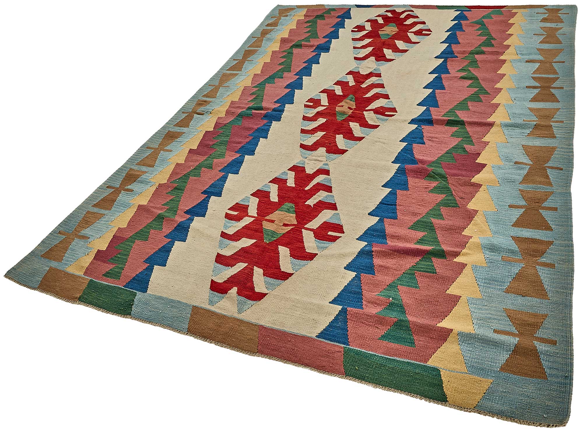 6x9 Handwoven Turkish Kilim Rug - 50554