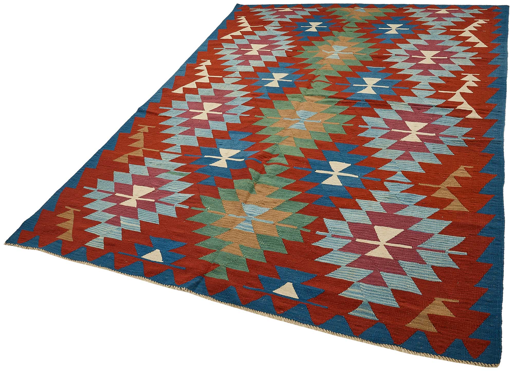 6x9 Handwoven Turkish Kilim Rug - 50557