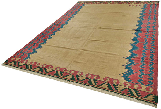 8x11 Handwoven Turkish Kilim Rug - 50558