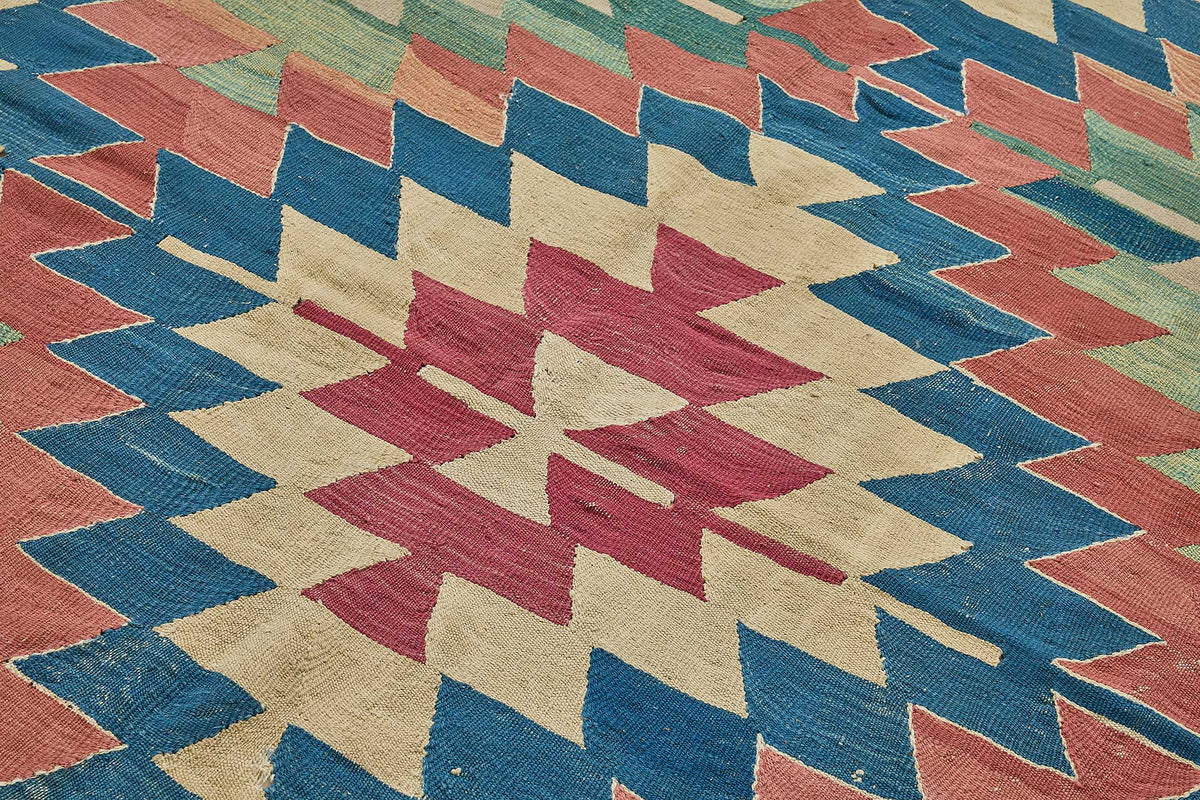7x9 Handwoven Turkish Kilim Rug - 50559