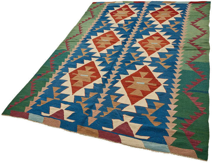 6x9 Handwoven Turkish Kilim Rug - 50560
