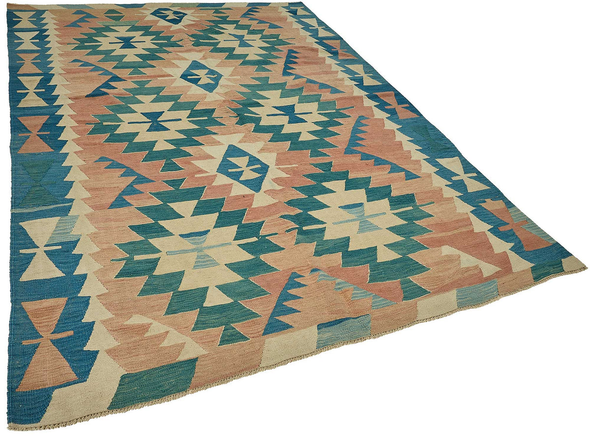 6x9 Handwoven Turkish Kilim Rug - 50562